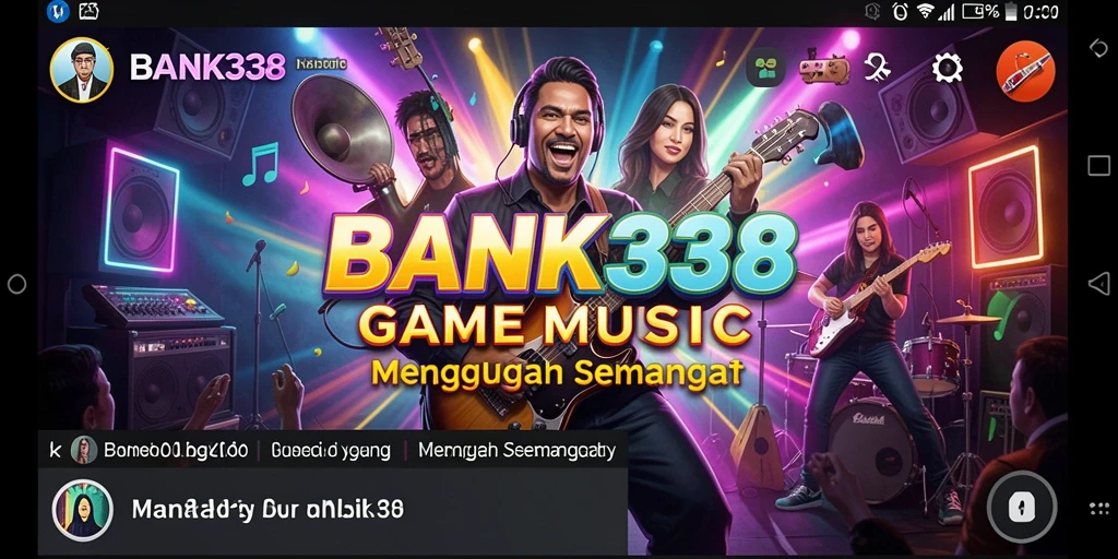 Tampilan gameplay BANK338 dengan interaksi musik yang menarik.