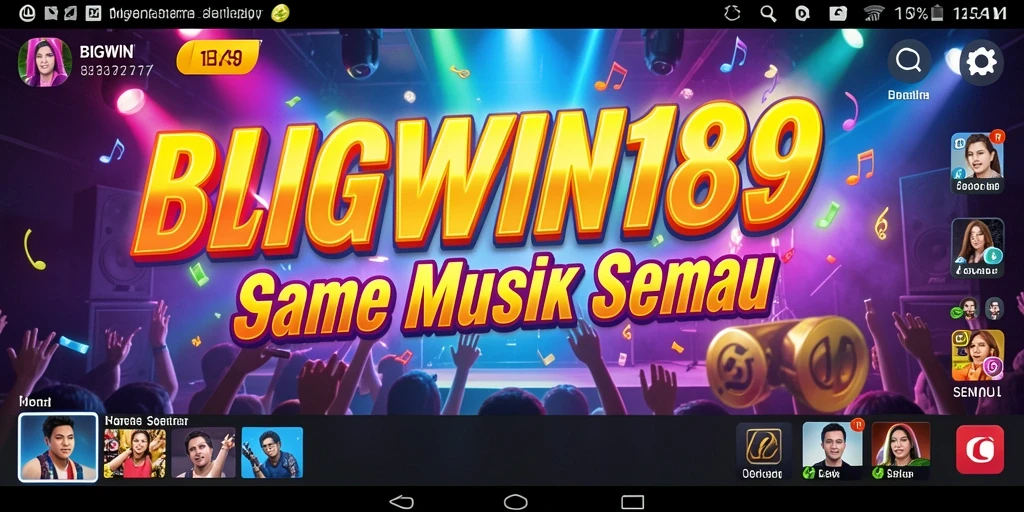 Screenshot gameplay BIGWIN189 menampilkan aksi bermain musik yang menyenangkan.
