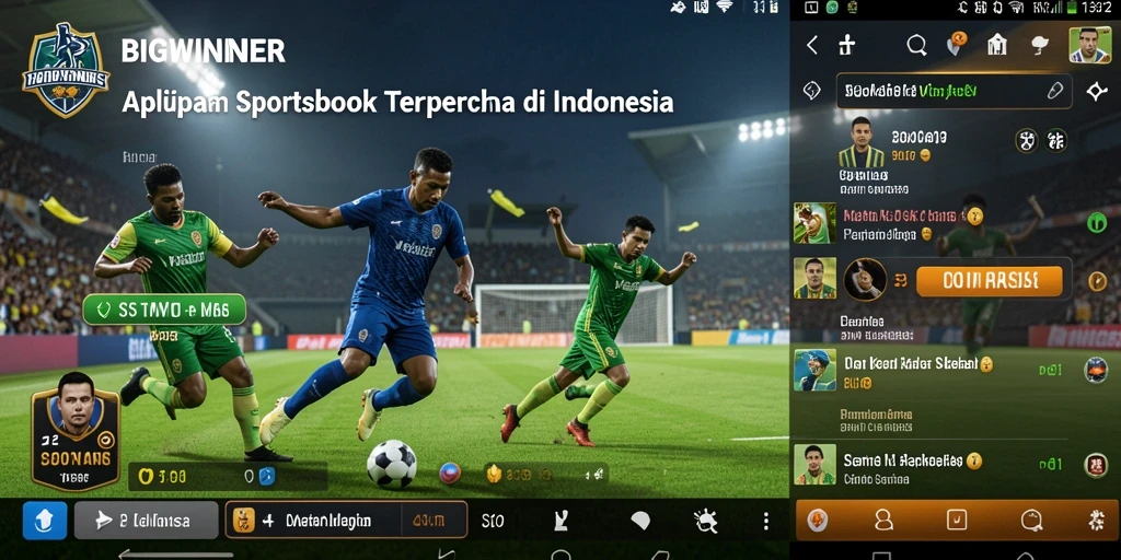 Screenshot gameplay <strong>BIGWINNER</strong> menampilkan taruhan yang sedang berlangsung dan hasil pertandingan.