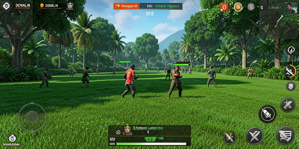 Tampilan gameplay menarik dalam DEWALIN yang penuh aksi sepak bola.