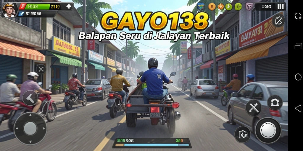 Gameplay menantang dan seru di GAYO138 dengan kendaraan yang beragam.