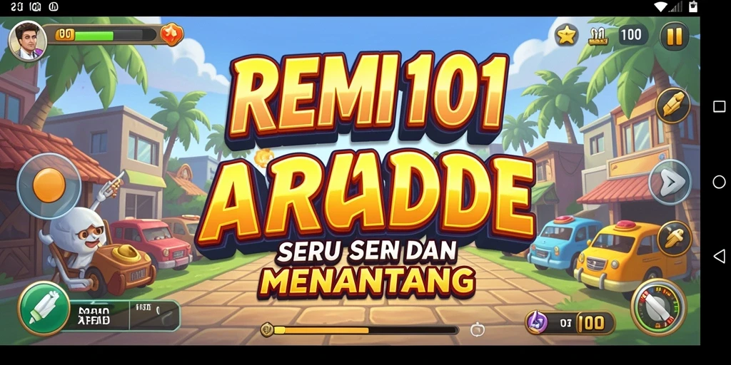 Tampilan gameplay seru dari game arcade REMI101 yang penuh tantangan.