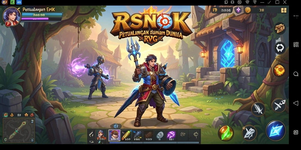 Tampilan gameplay epik RSNOK, jelajahi dunia fantasi yang menakjubkan.
